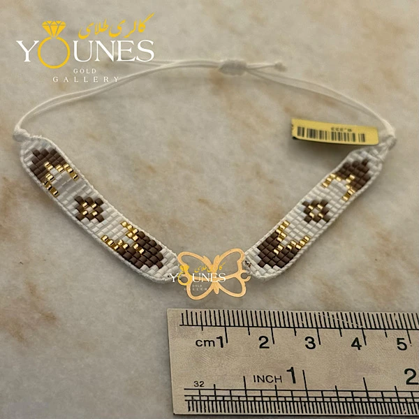 دستبند میوکی پروانه لیزری طلا